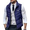 Oanviso Gilet Uomo Trapuntato Leggero Sportivo Imbottito Autunno Inverno Senza Maniche Giubbotto Smanicato da Lavoro Piumino Bomber Casual Giacca da Mezza Stagione Blu 3XL