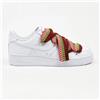 Nike Air Force 1 Custom White Rope Laces Colored Red