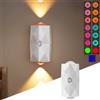 Gaogodot Applique da Parete Interno, Lampada da Parete con Sensore di Movimento, Luci LED Camera Plafoniere da Muro Ricaricabile 3000K, Luce Notturna Illuminazione per Camera da Letto Soggiorno Corridoio Scale