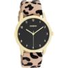 Oozoo - Orologio da donna Timepieces | Orologio da polso da donna con cinturino in pelle | Orologio moderno per donne | Elegante orologio analogico da donna rotondo (cassa da 38 mm), leopardo/nero