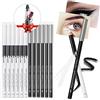 Erinde 12PCS Erinde Matita per eyeliner bianca Matita per eyeliner morbida per evidenziatore, Stick illuminante per occhi sdraiato, Matita per ombretti impermeabile ipoallergenica, Trucco per eyeliner