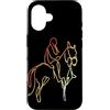 T-Shirts Grafiche de Equitazione Disegno d'epoca di equitazione Appassionato di equitazione Custodia per iPhone 16