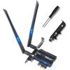 Ziyituod Scheda WiFi PCIE per PC, adattatore wireless Bluetooth 4.2 AC7265 802.11ac 1200 Mbps Dual Band WiFi Scheda di rete PCI-E per desktop Windows 11/10/8.1/8/7 32 e 64 bit, Linux4.2+