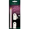 Faber-Castell 218482 - Set di scrittura Sparkle, due matite, durezza B, con gomma e temperino, colore: latte di cocco