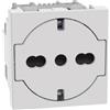 Bticino MatixGo Presa flat unel shuko P40 2 P+T 16 A 250 Va.c Bianco - JW4140A16F