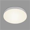 BRILONER - Plafoniera a LED a soffitto, Lampada LED senza cornice, lampadario, pannello LED, temperatura di colore bianco caldo, Ø287 mm, colore argento