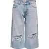 ONLY Onlcobain Reg DEST W Long DNM Shorts DOT, Mix Blu Chiaro, L Donna
