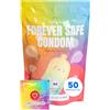 MySecretCase Preservativi Pacco Scorta 50 Pezzi - Profilattici in Lattice di Gomma Naturale, Lubrificati e Ultrasottili per Uomo Ultra-Sottile, Pacco Grande da Cinquata Condom Ultra Sottili