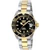 Invicta Pro Diver Orologio da Uomo in acciaio inossidabile con movimento Automatico - 40mm, Two Tono/Nero
