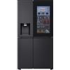 LG InstaView GSXE91EVAD Frigorifero Side-by-Side Door-in-Door, Classe D, 628L, Wi-Fi, Senza allaccio, UVnano, Black Steel