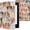 kwmobile Cover per Kindle Paperwhite Cover - Custodia per Kindle Paperwhite 6,8 Pollici 11 Generazione 2021 - Copertina eReader - eBook Reader Case - Cani
