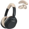 kwmobile Cuscinetti Auricolari e Custodia Archetto Cuffie Compatibile con Sony ULT WEAR/WH-ULT900N - Copri Padiglioni Headband Cover beige