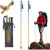 KHEALING Bastoncini da trekking ultraleggeri in fibra di carbonio, pieghevoli, set di 2, con manici anti-umidità, con custodia (130 cm)