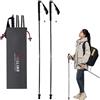 KHEALING Bastoncini da trekking pieghevoli a 5 sezioni, leggeri e resistenti 1 paio, fibra di carbonio T800 ad alta resistenza, impugnatura dritta, adatti per escursioni, trekking e alpinismo (110 cm)