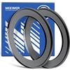 NEEWER 58-82mm Anello Adattatore Step Up (2pz) + Panno da Pulizia, Adattatore ad Anello per Filtro Obiettivo Ultra Sottile in Lega di Alluminio per Lente Fotocamera da 58mm per Usare il Filtro da 82mm