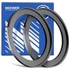 NEEWER 58-72mm Anello Adattatore Step Up (2pz) + Panno da Pulizia, Adattatore ad Anello per Filtro Obiettivo Ultra Sottile in Lega di Alluminio per Lente Fotocamera da 58mm per Usare il Filtro da 72mm