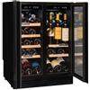 Avintage PRONTA CONSEGNA - Avintage Cantinetta vino sottopiano da incasso e libera installazione AVU49DPB1 finitura inox/nero da 60 cm