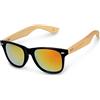 Navaris occhiali da sole in legno UV400 - occhiali con astine in bambù unisex uomo donna - con custodia vintage - diversi colori