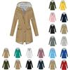DUHGBNE mantella lana Cappotto Donna Elegante Cappuccio a Maniche Lunghe Donna Giacca Slim Fit Morbido Cappotto Antivento Design Extra Lungo piumino lungo