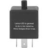 Tissting Relè Lampeggiante a LED per Auto a 3 Pin DC12V 10a Frequenza di Lampeggiamento Regolabile Modulo Impermeabile ABS Fix per Lampadine per Indicatori di Direzione a LED per Auto Moto
