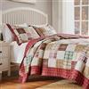 Greenland Home Oxford, set copripiumino in 100% cotone, 3 pezzi, per letto matrimoniale/matrimoniale, colore: rosso