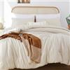 ROSGONIA Set di biancheria da letto a grandezza naturale per ragazze, ragazzi, adolescenti, beige, 3 pezzi (1 piumino Boho e 2 federe), biancheria da letto leggera e morbida per tutte le stagioni