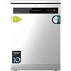 Cecotec Lavastoviglie 60 cm Indipendente Bolero Aguazero 6500 Inox C. 15 Posate, 3 ° Vassoio, 6 Programmi con Dual Zone Wash, Dry+, Auto Open, Mezzo carico, Inizio differito, Motore Inverter Plus