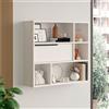 LBSIGN Mensola A Parete Con Anta Frontale E Vani A Giorno Design Moderno Ocean Bianca