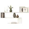 LBSIGN Mensola A Parete Design Moderno 120x145x71 Bianco Wave
