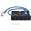 PUSOKEI Scheda PCIE USB 3.0, da PCI-E a 4xUSB3.0 Header Expansion, per Chip Anteriore Floppy bay Adapter Expansion Riser Card