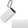 kwmobile Custodia Silicone Cuffie Compatibile con Sony Pulse Explore Cover - Custodia Porta Auricolari con Moschettone - Case bianco