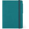 Legami - Taccuino a pagine bianche, Small,192 Pagine, Copertina in morbido PU, in Carta certificata FSC®, Carta avorio 90 g/m², Planner mensile, Rubrica, Segnalibro, 9,5x13,5 cm, Malachite Green