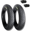 ECOVELO 2 COPERTONI 20 X 4.0 + CAMERE D'ARIA COPPIA PNEUMATICI TASSELLATI PER FAT BIKE E-BIKE GOMME 20'' MTB CON RUOTE FAT