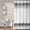 Lush Decor - Tenda da doccia con paillettes, 182,9 x 177,8 cm, colore: Bianco e Nero
