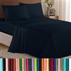 Elegant Comfort 3 Piece 1500 Thread Count Luxury Silky Soft Egyptian Quality Coziest Sheet Set, Twin/Twin X-Large, Nero