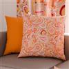 PETTI Artigiani Italiani - Coppia di Federe Cuscino 35x35 cm in Microfibra, Cuscini Arredo Camera da Letto, Divano, Salotto, Set 2 Fodere Copricuscino, Federa Paisley Arancione, 100% Made in Italy