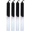 levandeo Set di 4 candele a bastoncino, altezza 20 cm, colore bianco e nero, gradiente