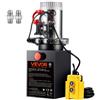 VEVOR Pompa Idraulica CC 12V Capienza ca. 9,5 L Centralina Idraulica ad Azione Doppia Flusso d'Olio ca. 3,44 L/min Pressione Massima di 22 MPa, Pompa per Montacarichi Auto Camion Rimorchio da Garage