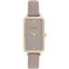 Oozoo Timepieces C11530 - Orologio da donna in oro con cinturino in pelle, orologio moderno da donna, elegante, analogico, rettangolare, 19 x 31 mm, cassa, Tortora (G), cinghia
