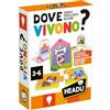 HEADU - Dove Vivono - Associa e Trova le Giuste Relazioni! - Un Gioco Educativo per Bambini dai 3 ai 6 anni - Made in Italy | IT61169