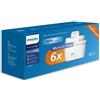 Philips Cartuccia Filtrante Micro X-Clean per Caraffa Philips 6 PZ - AWP212/10
