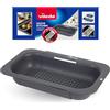 Vileda Scolapasta da Lavello Estendibile (34-48 cm) - Pratico Colino da Lavello - Regolabile per Lavelli di diverse Dimensioni - Scolaverdure da Lavello in robusto Materiale PP per uso alimentare