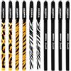 Zebra Pen Zebra Doodler'z - Penna a sfera stick da 1,0 mm, stampa animalier e fusti neri, 10 pezzi