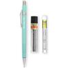 Pentel P205-97C - Matita meccanica automatica, gamma pastello floreale, singola + 12 mine di ricarica HB ad alto polimero da 0,5 mm + gomma Z2-1N, tubo di 4 ricariche (verde pastello)