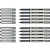 Uni-ball Eye Fine UB157 - Penna Rollerball con inchiostro nero, confezione da 10