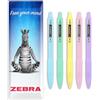 Zebra Pen Zebra Z-Grip - Penna a sfera liscia, 1,0 mm, inchiostro nero, 1 pezzo per fusto pastello, confezione da 5