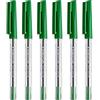 Staedtler Penne a sfera a punta media, 0,5 mm, 430 m, punta liscia, inchiostro verde, confezione da 6