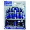Hufirma 3895839 SET 39 CACCIAVITI/INSERTI CROMO VANADIO, Azzurro