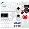 KOZWAY per la Sicurezza Domestica Kit di Allarme for Casa Intelligente gsm WiFi di Sicurezza Allarme Wireless Sirena Automatica di Controllo Telecamera IP da 3 MP