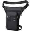 flintronic Marsupio Borsa Gamba Moto, Impermeabile Borsa da Gamba, Multifunzionale Marsupio Sportivo, con Cintura Regolabile, per Arrampicata,Trekking, Ciclismo, Moto, Pesca